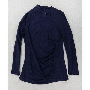 NOM Maternity Polyester Blend Shirt Top (Women's Medium)‎ Blue